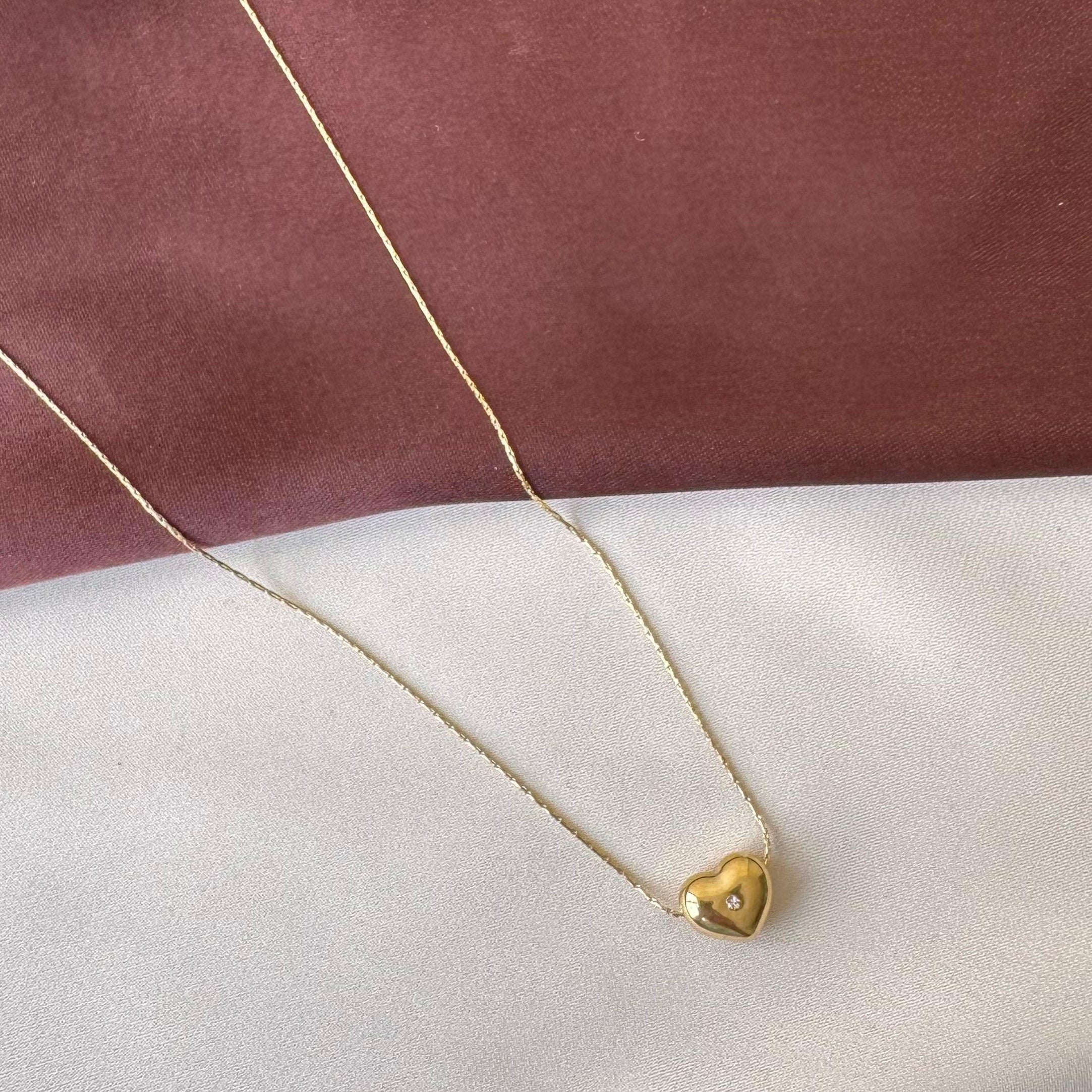 TFC Diamond Heart Gold Plated Necklace