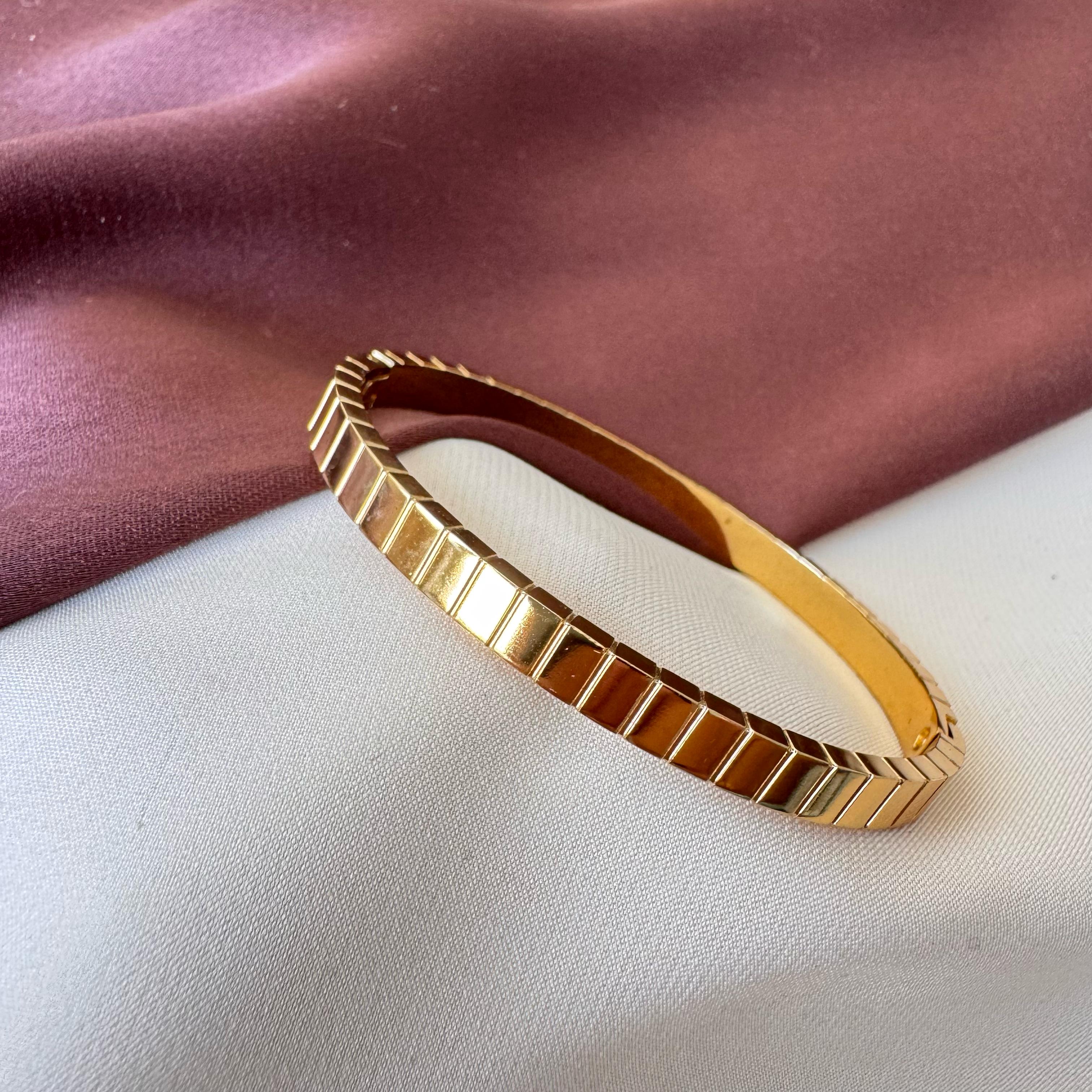 TFC Size 2.2 Straight Line Gold Plated Bracelet Bangle