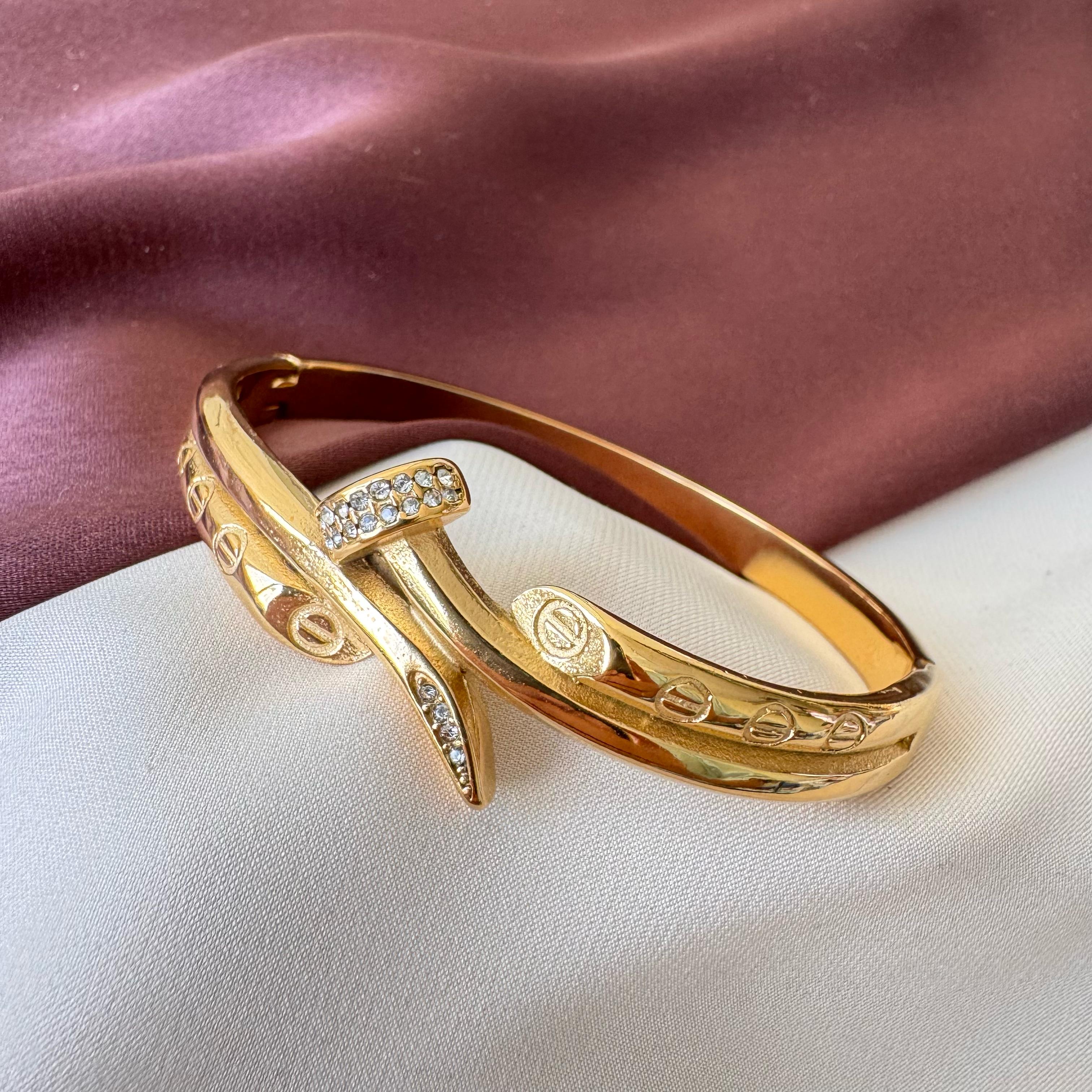 TFC Size 2.6 Royal Era Gold Plated Bracelet Bangle
