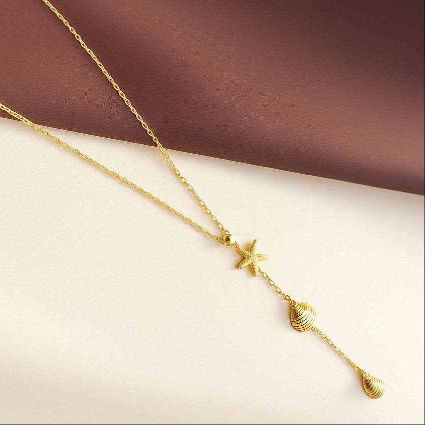 TFC Trio Oceanic Charm Gold Plated Necklace