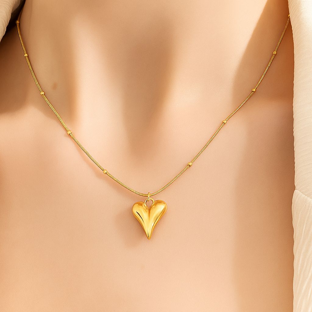 TFC Heart Gold Plated Pendant Necklace