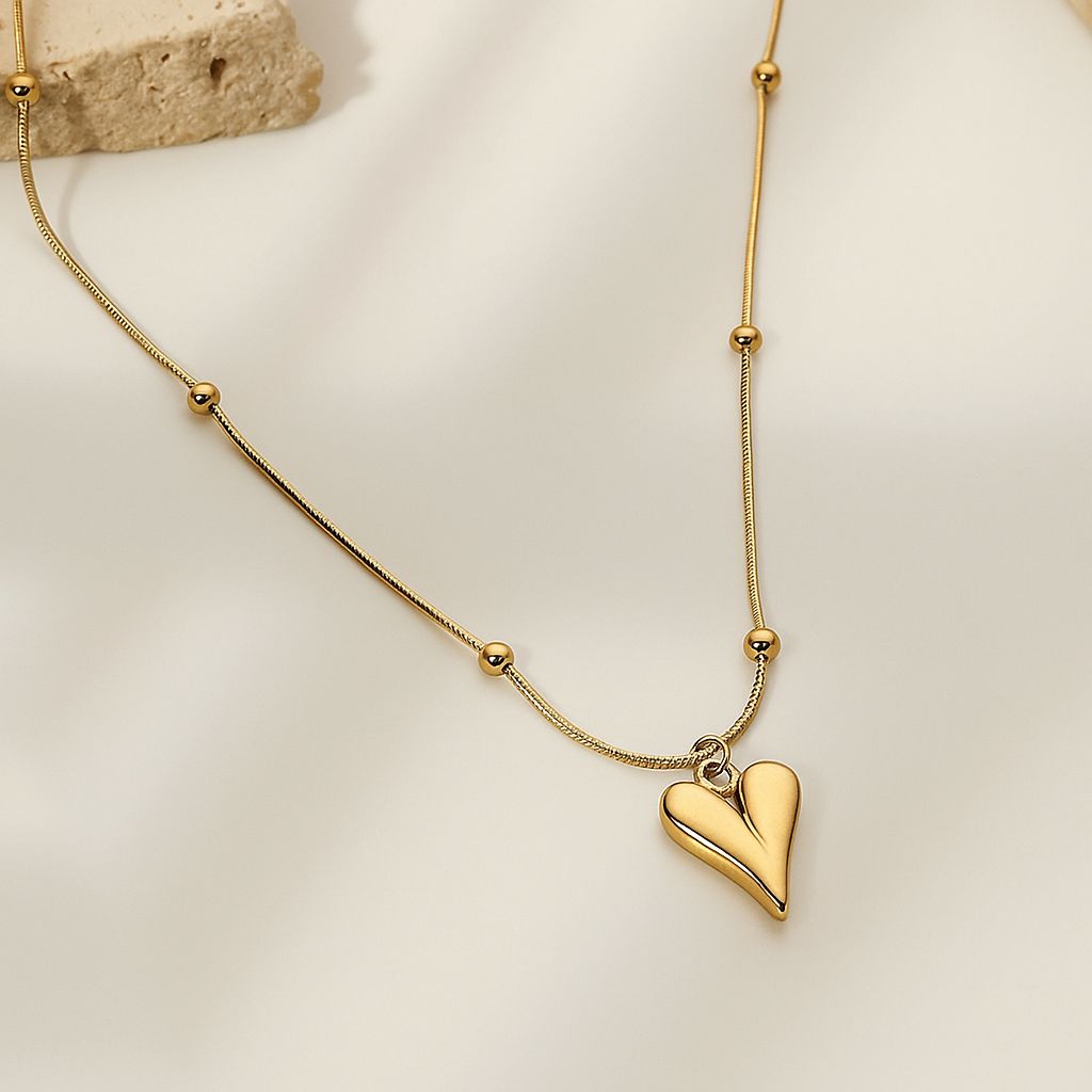 TFC Heart Gold Plated Pendant Necklace