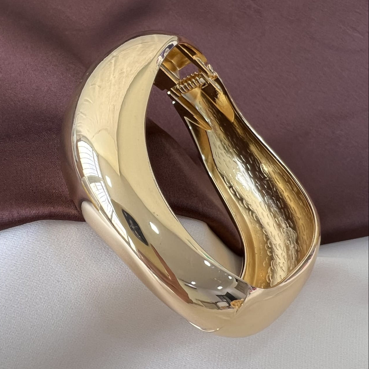 TFC Size 2.6 Wavey Gold Plated Bracelet Bangle