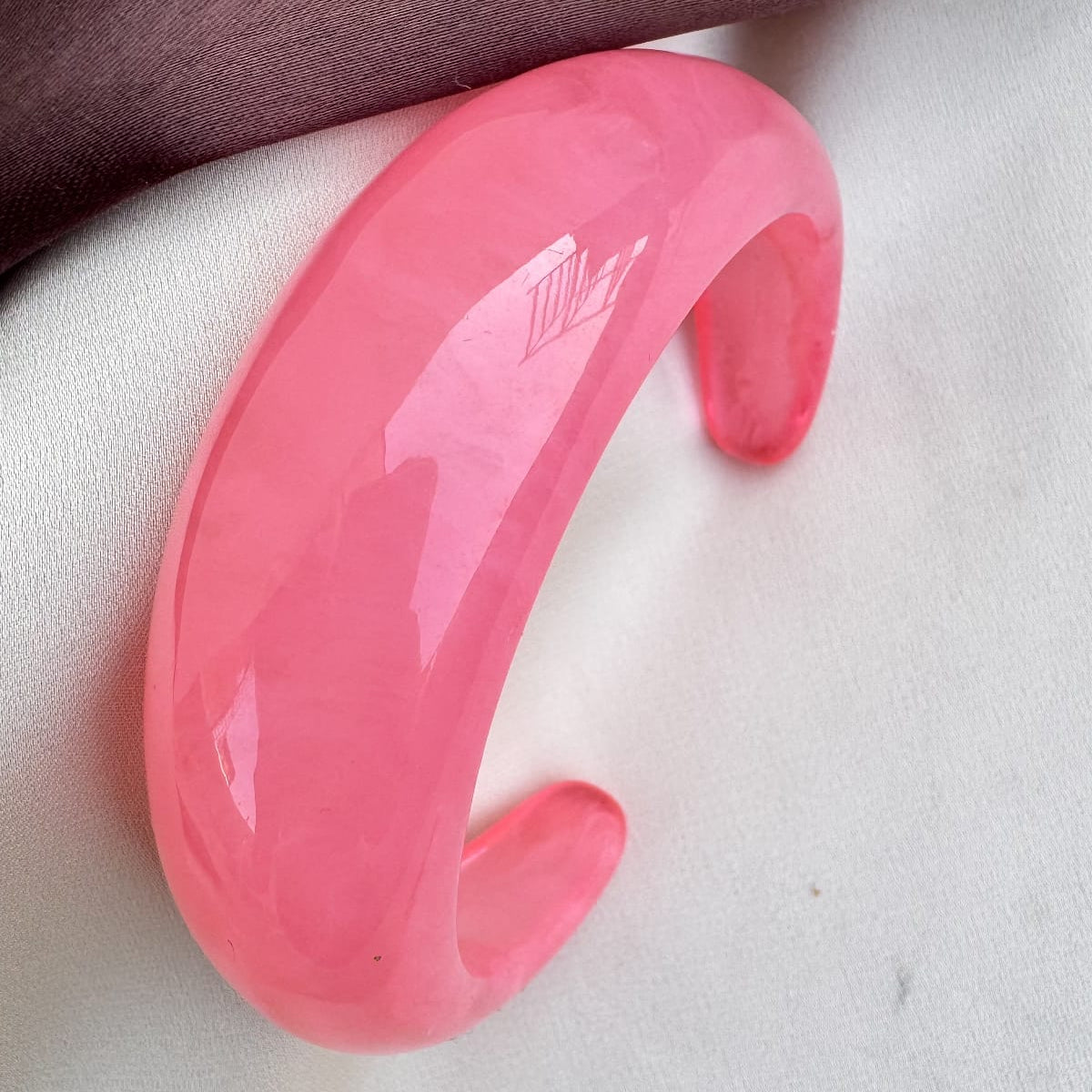 TFC Size 2.6 Open Pink Resin Bangle