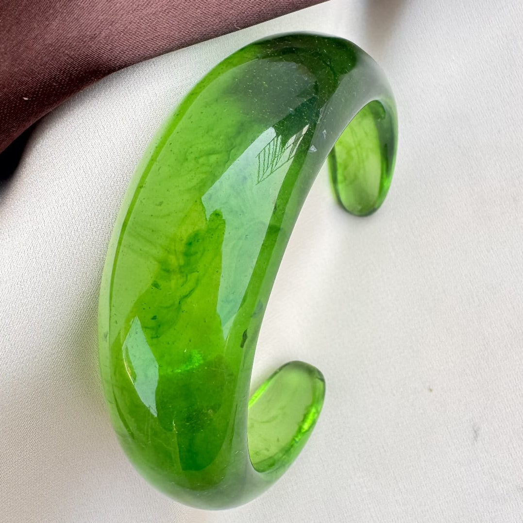 TFC Size 2.6 Open Green Resin Bangle