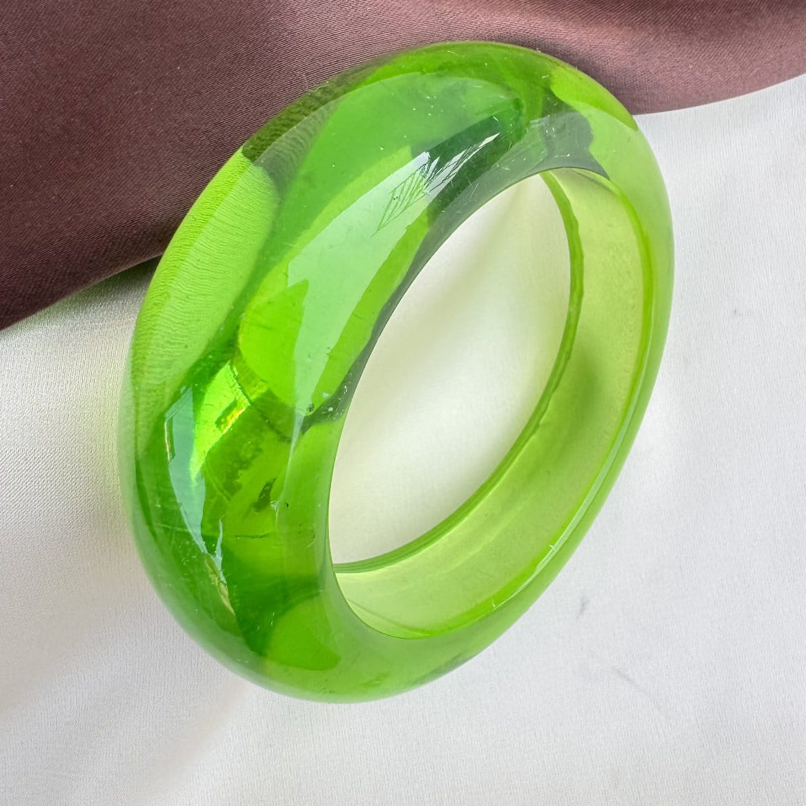 TFC Size 2.7 Plane Green Resin Bangle