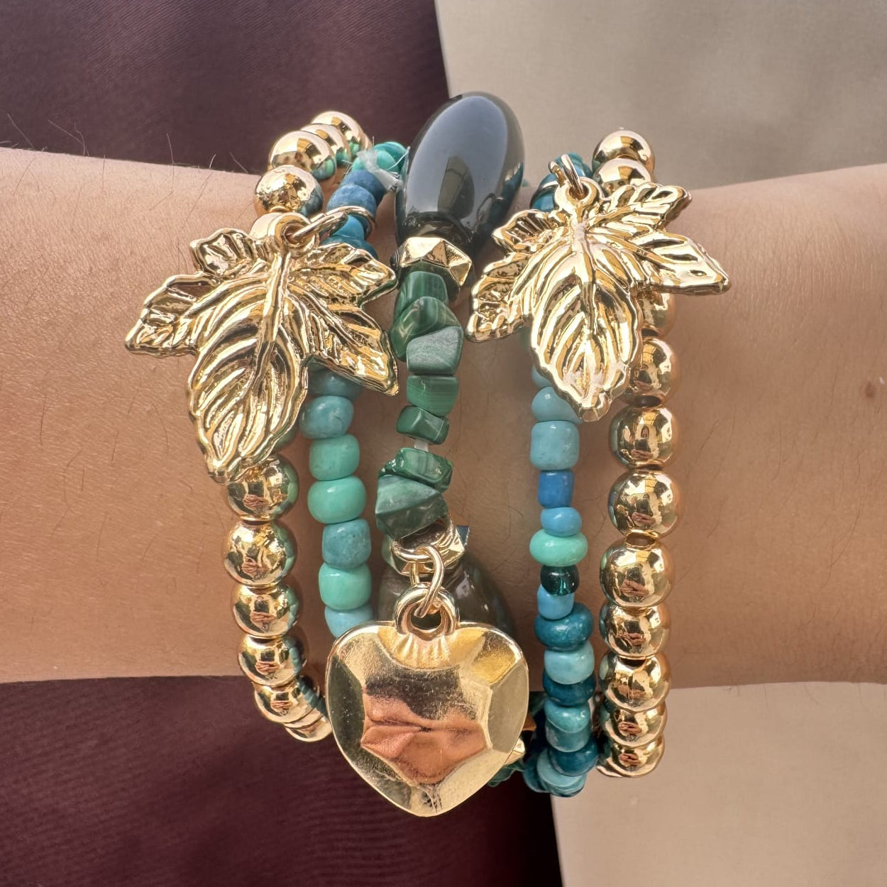 TFC Wrist Blossom Gold Plated Bracelet (set of 5)