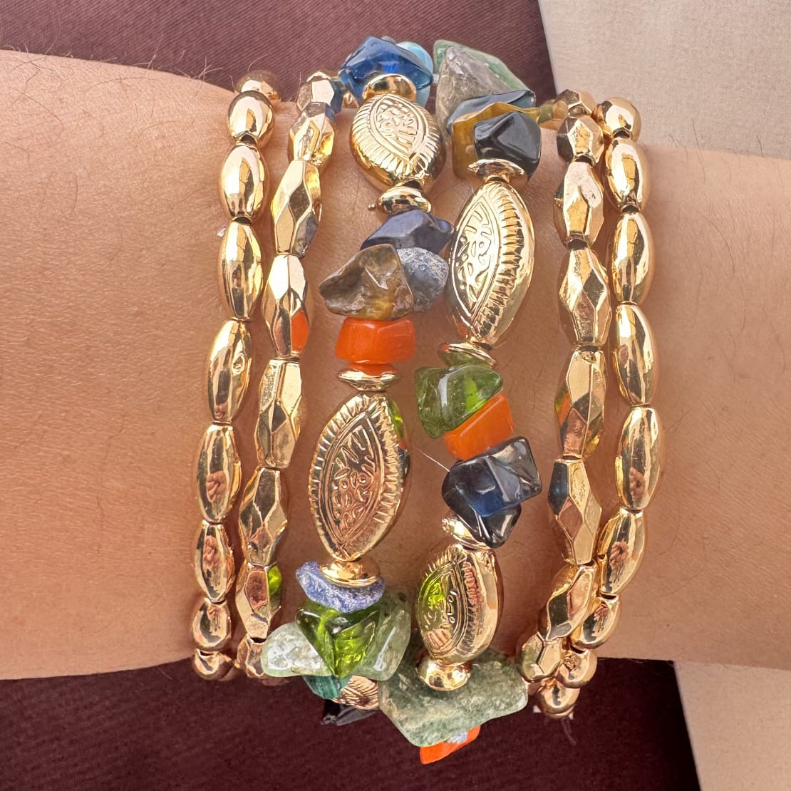 TFC Colour of Joy Gold Plated Bracelet (set of 6)