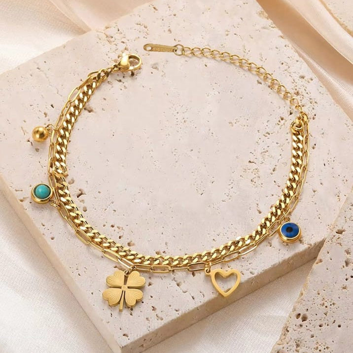 TFC Golden Flower Gold Plated Bracelet