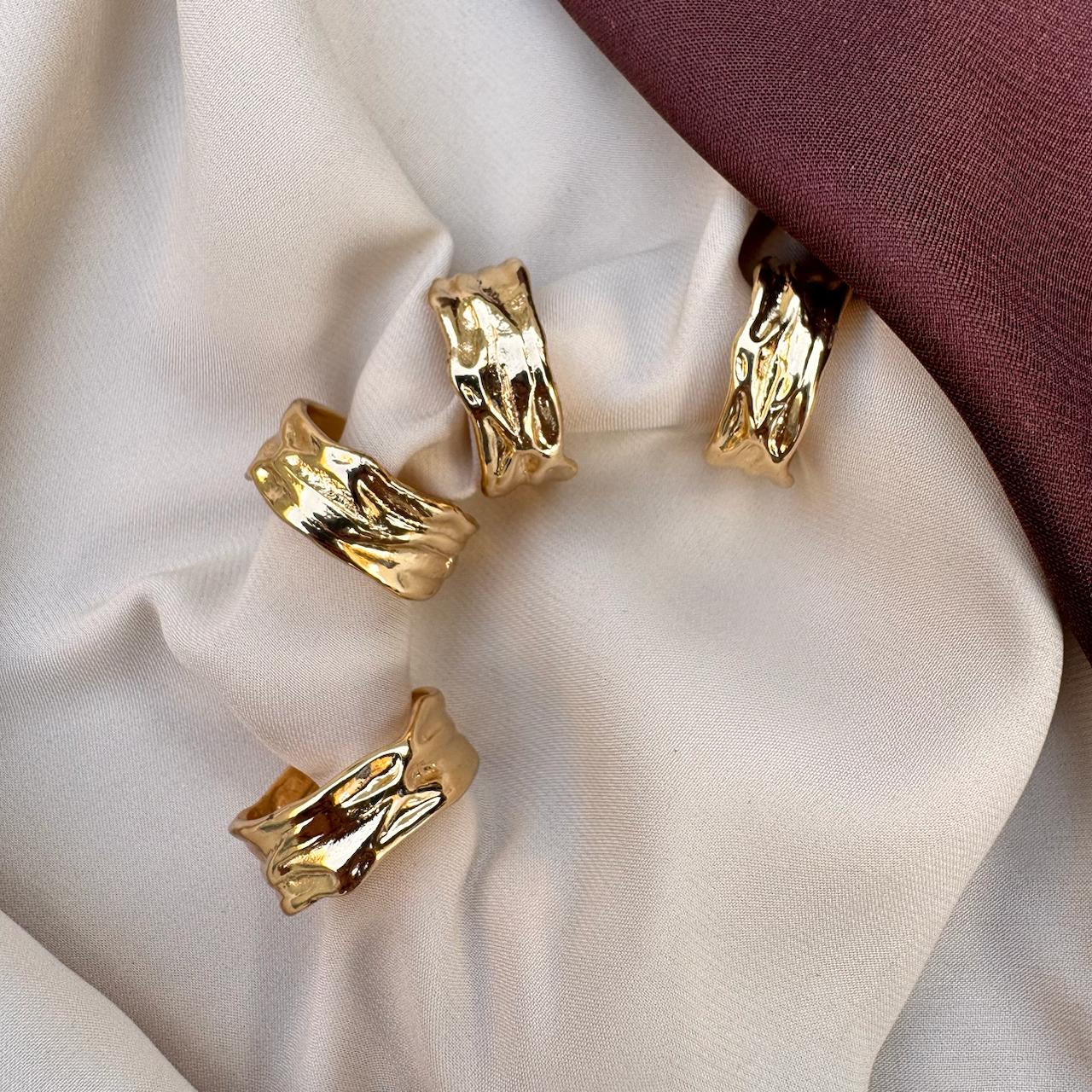 TFC Fancy Gold Plated Rings (set of 4)