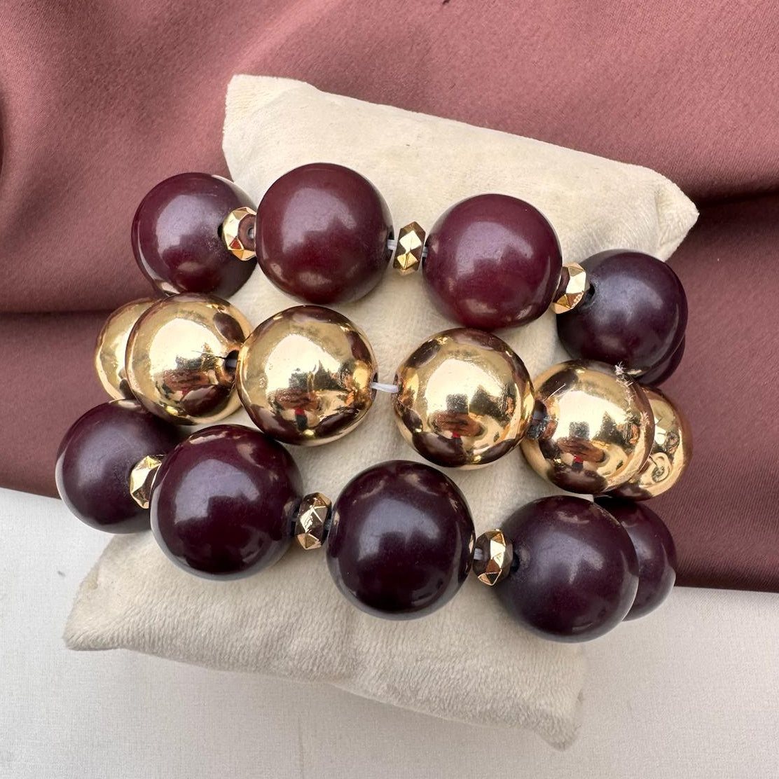TFC Plum Purple Gold Plated Bracelet (Set of 3)