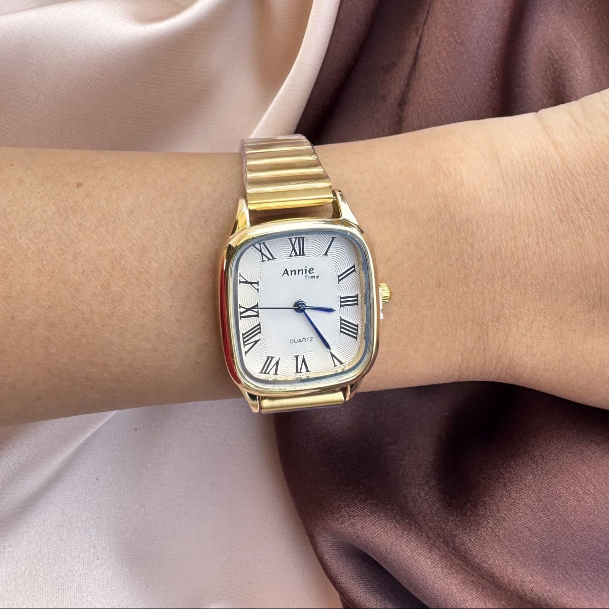 TFC Soft White Recto Gold Plated Watch