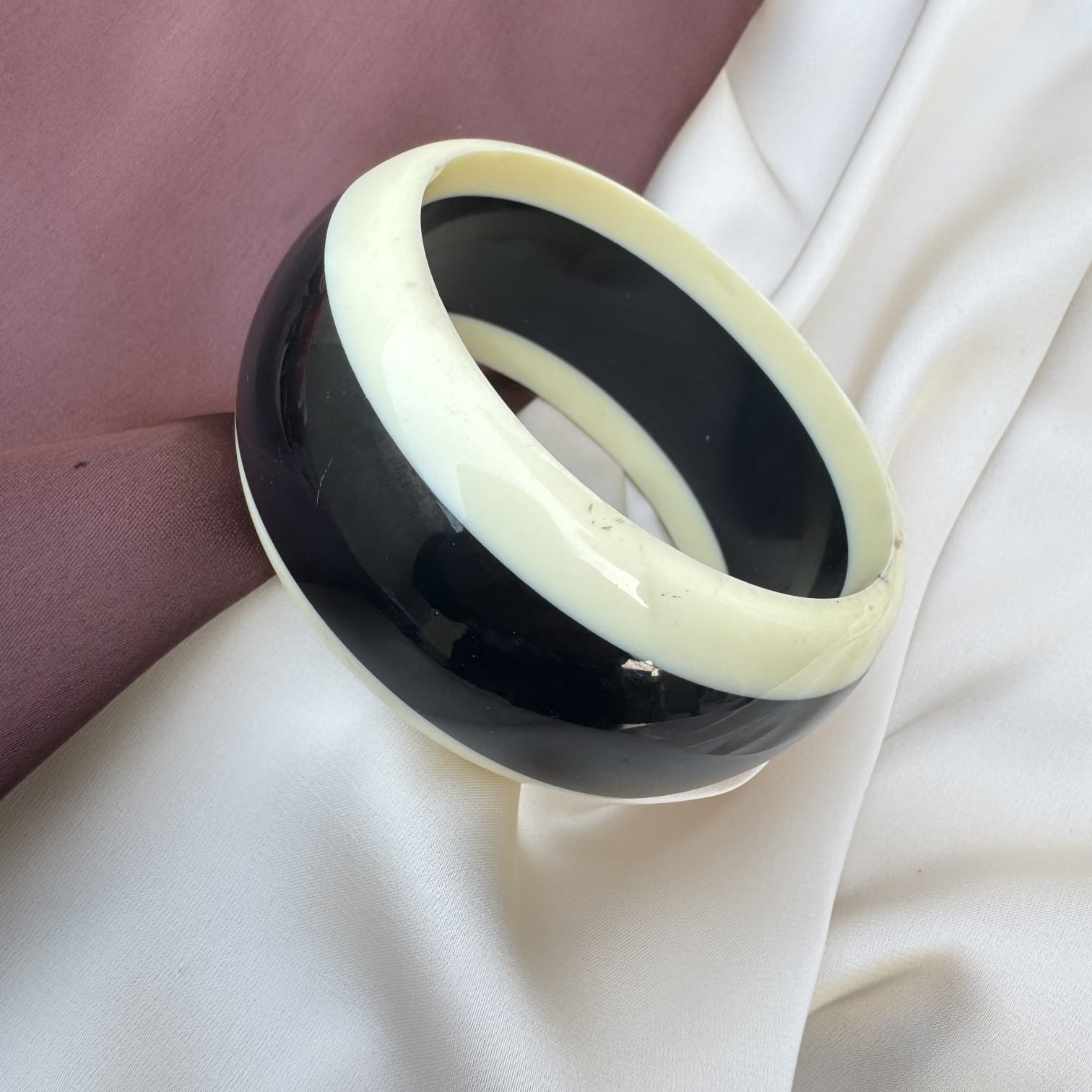 TFC Size 2.8 Black & White Bangle