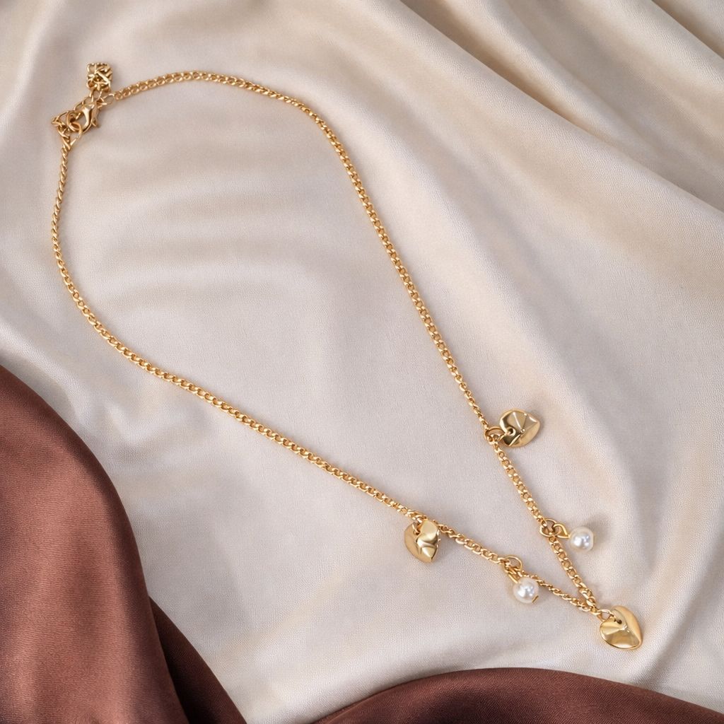 TFC Mini Heart Charm Gold Plated Necklace