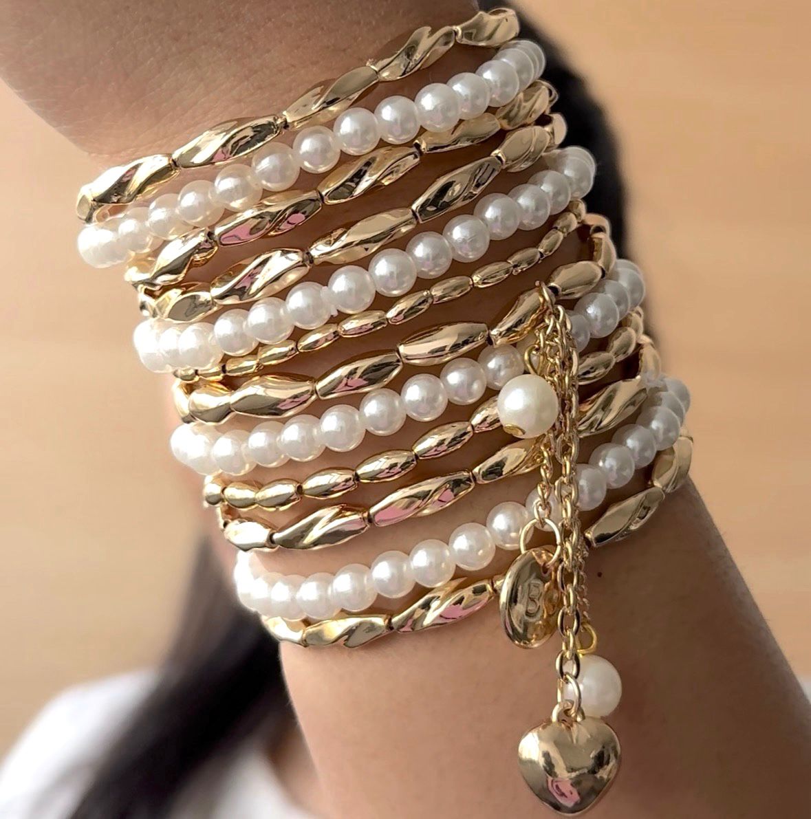 TFC Golden Hour Stack Gold Plated Bracelet (set of 12)