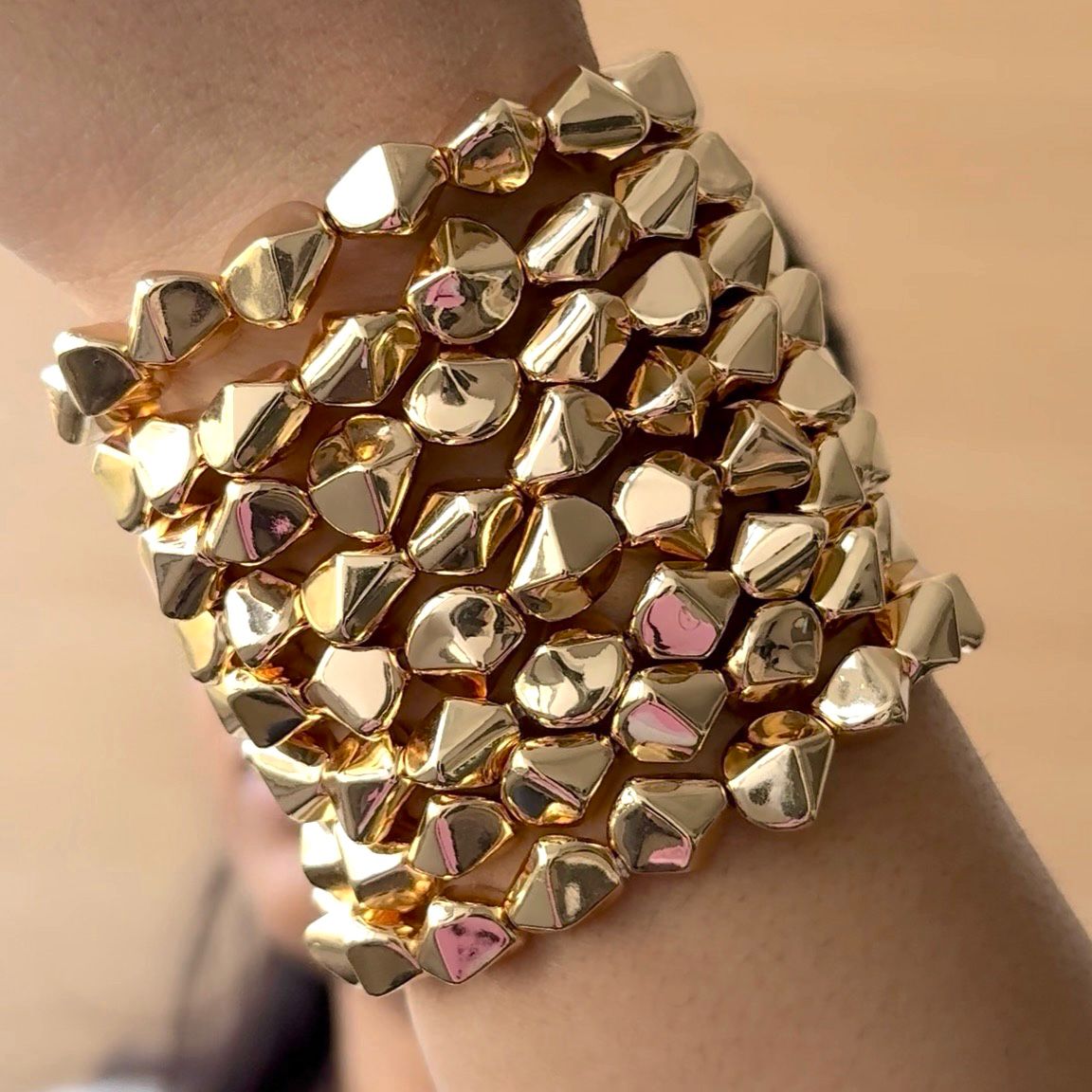 TFC Caramel Gold Plated Bracelet (set of 8)