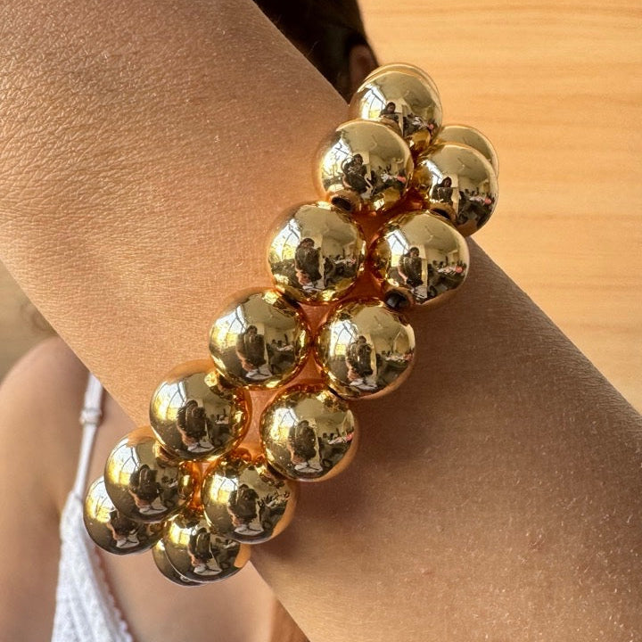 TFC Maximus Cut Gold Plated Bracelet (Set of 2)