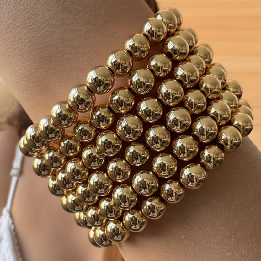 TFC Celestial Round Gold Plated Bracelet (Set of 6)