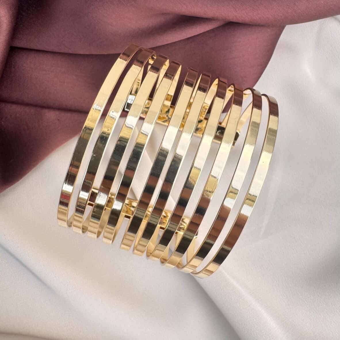 TFC Glowline Gold Plated Adjustable Cuff Bracelet