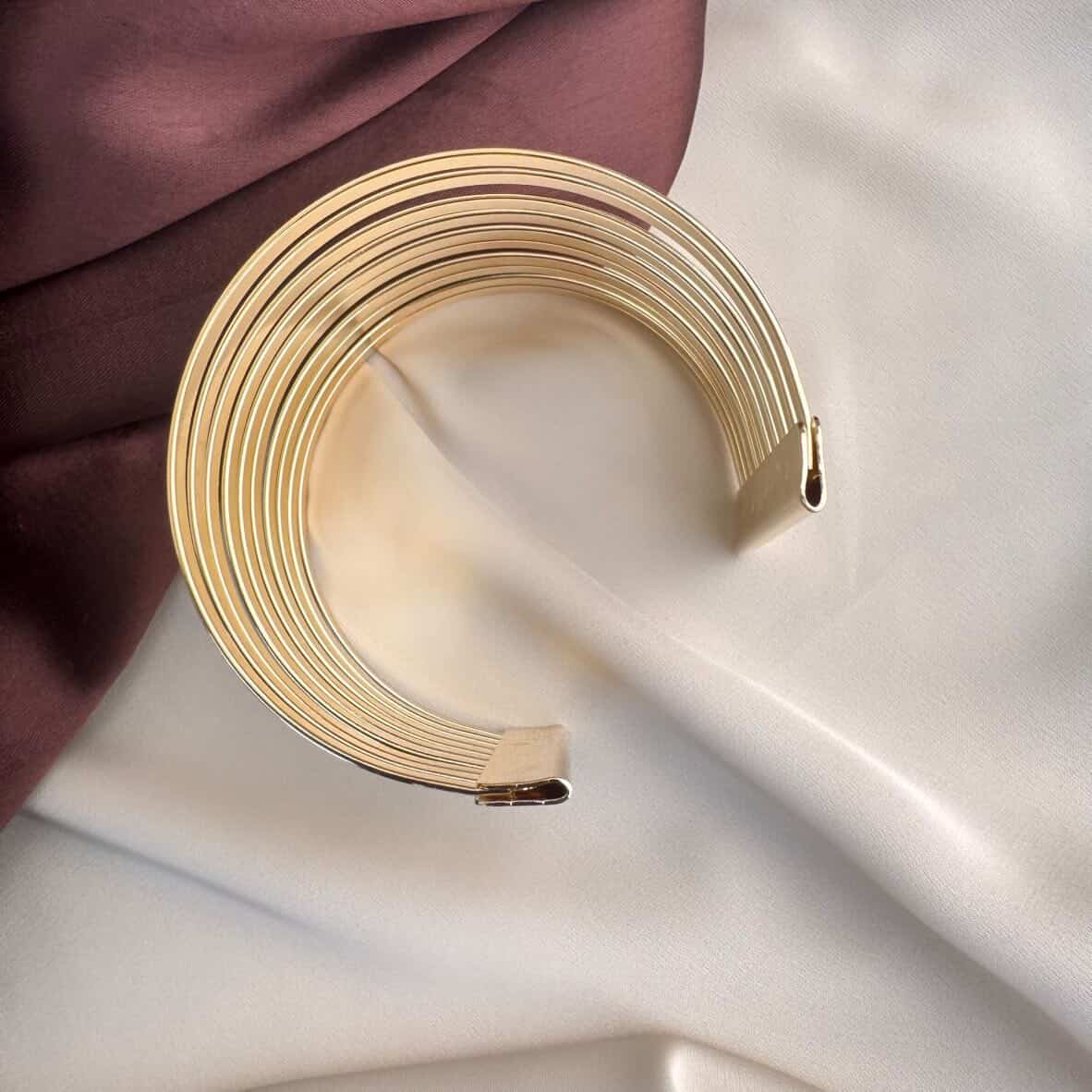 TFC Glowline Gold Plated Adjustable Cuff Bracelet