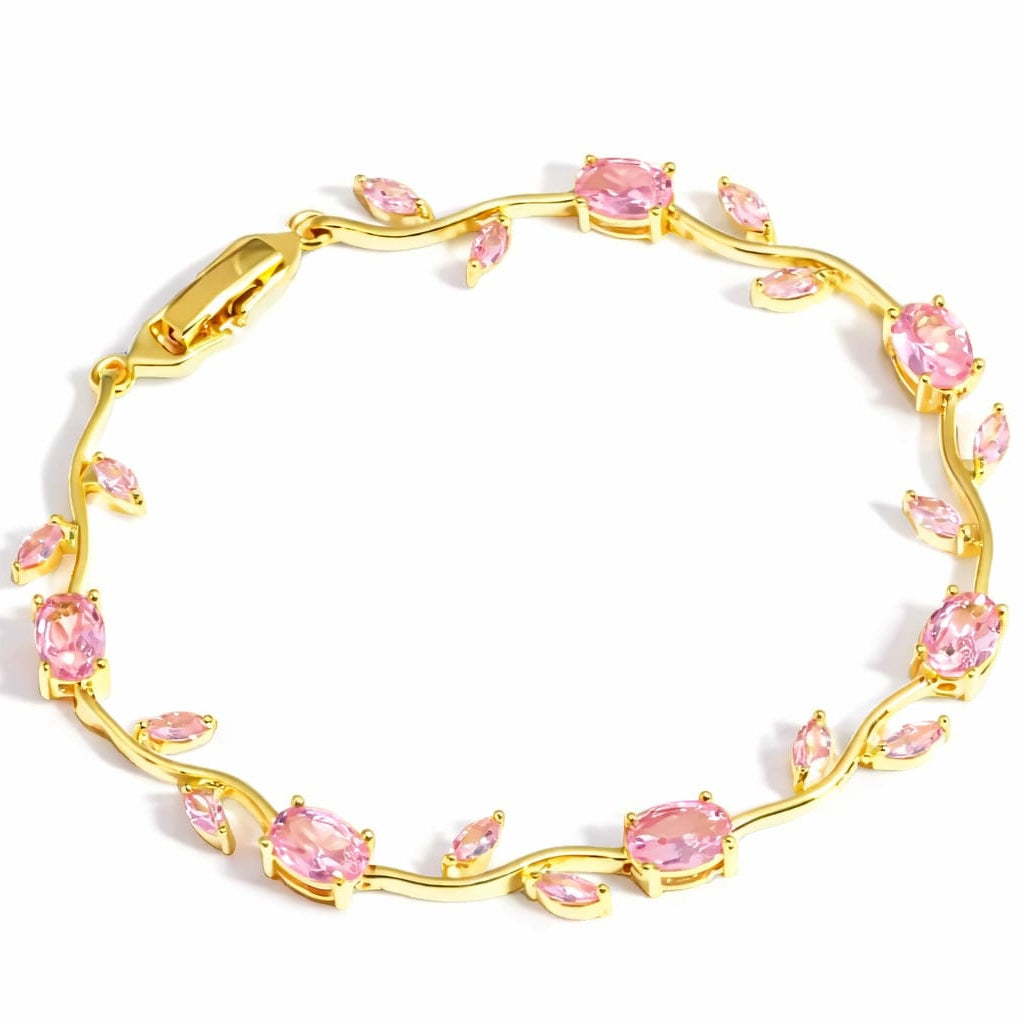 TFC Blush Elegant Tulip Gold Plated Wraparound bracelet