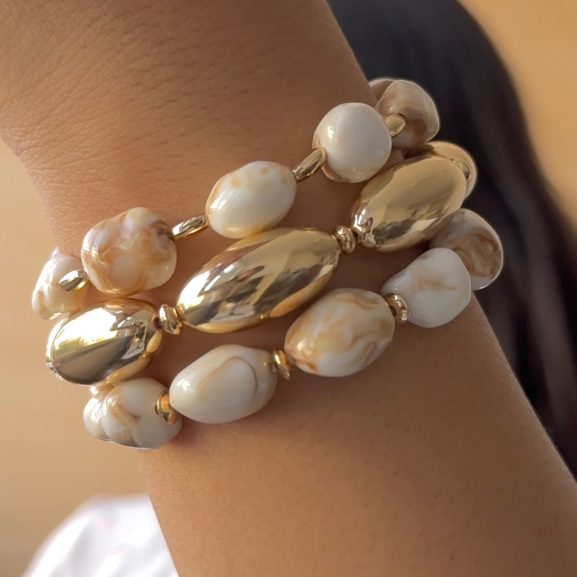 TFC Coastal Stack Gold Plated Bracelet Set 3