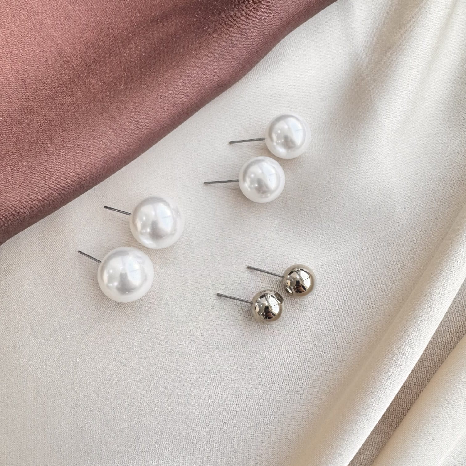TFC Pearl Lovelies Stud Earrings (Combo Set)