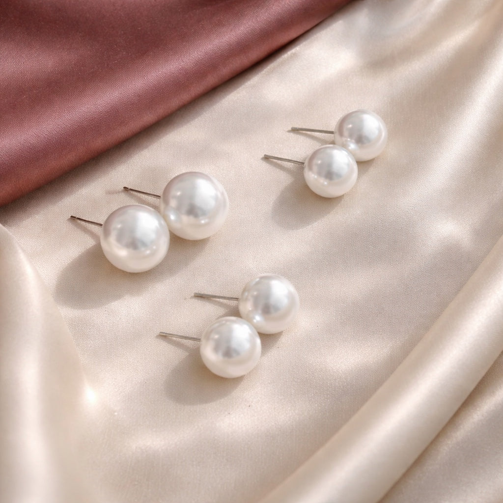 TFC Pearl Fashion Stud Earrings (Combo Set)