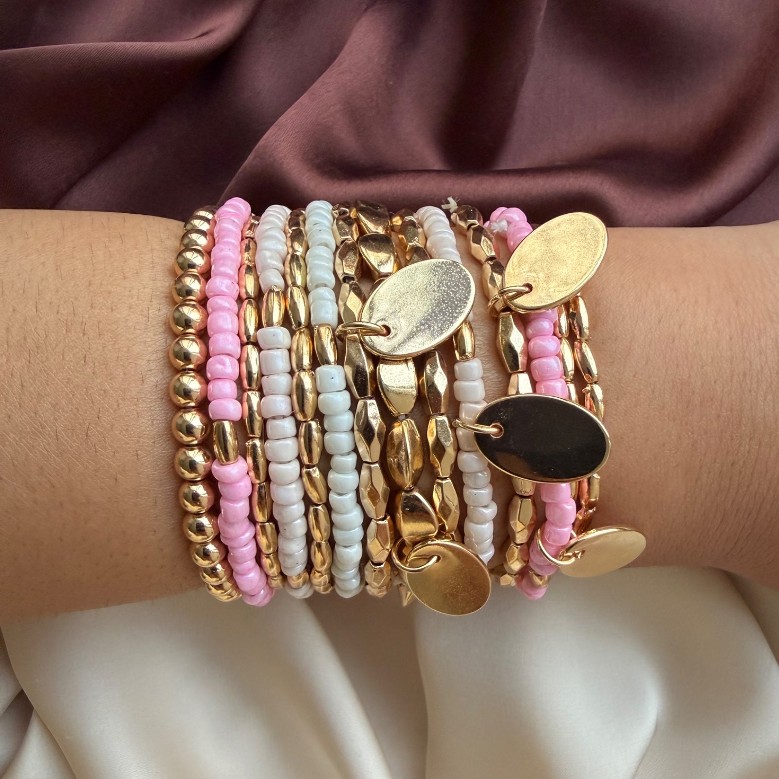 TFC Baby Pink Gold Plated Bracelet (set of 13)