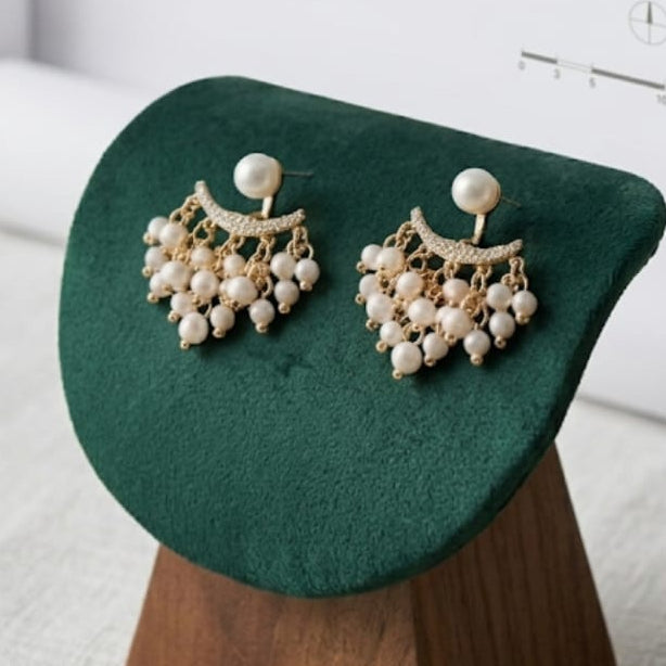 TFC Pearl Bunch Gold Plated Earrings