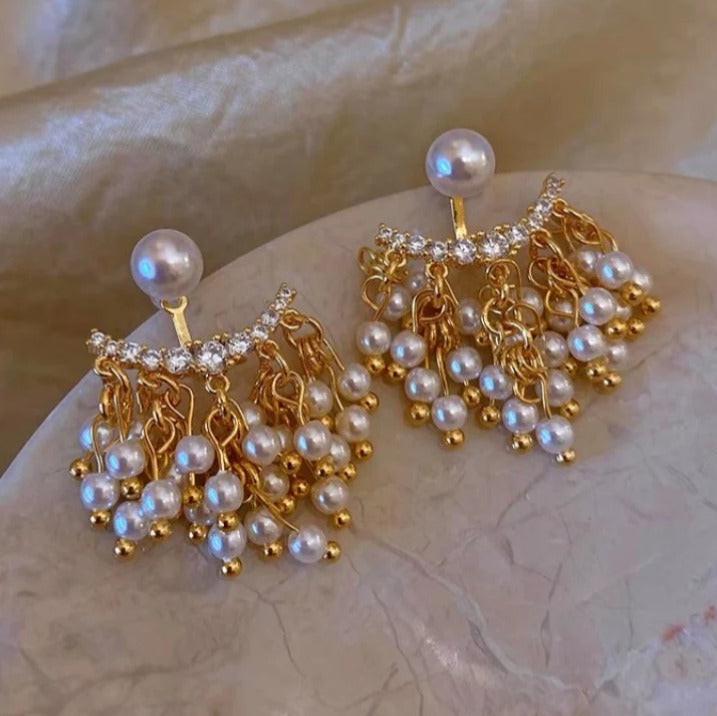 TFC Pearl Bunch Gold Plated Earrings