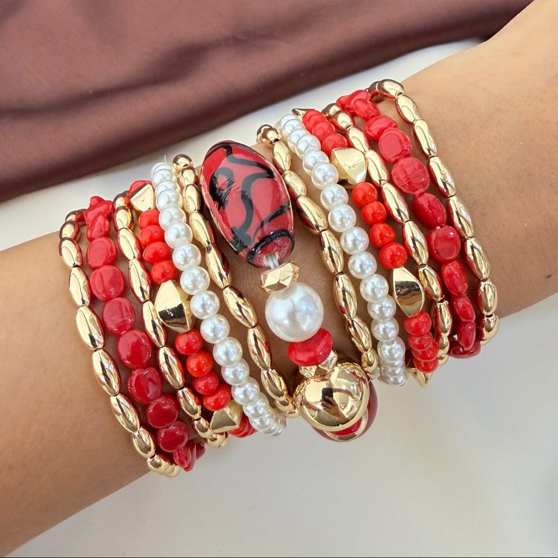 TFC New Red Gold Plated Bracelet (set of 13)