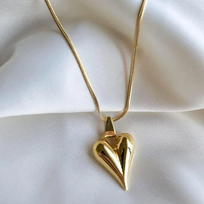 TFC Heart Love Gold Plated Pendant Necklace