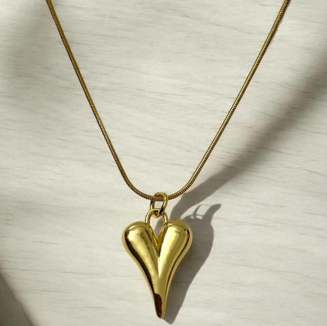 TFC Heart Love Gold Plated Pendant Necklace
