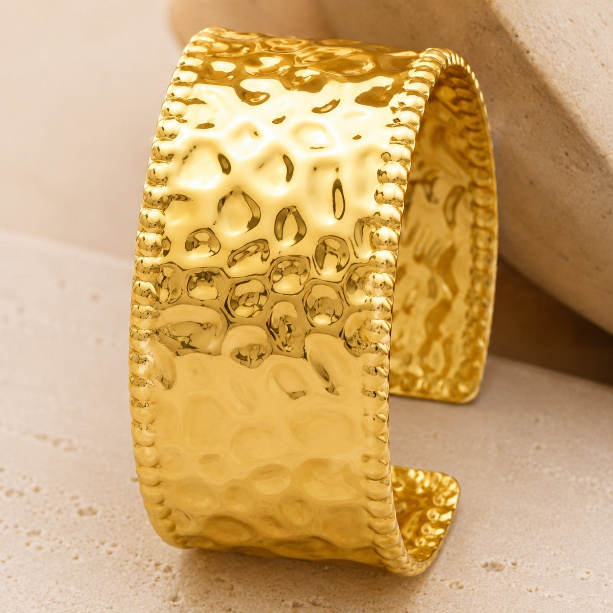 TFC Adjustable Sunkissed Tide Gold Plated Cuff Bracelet