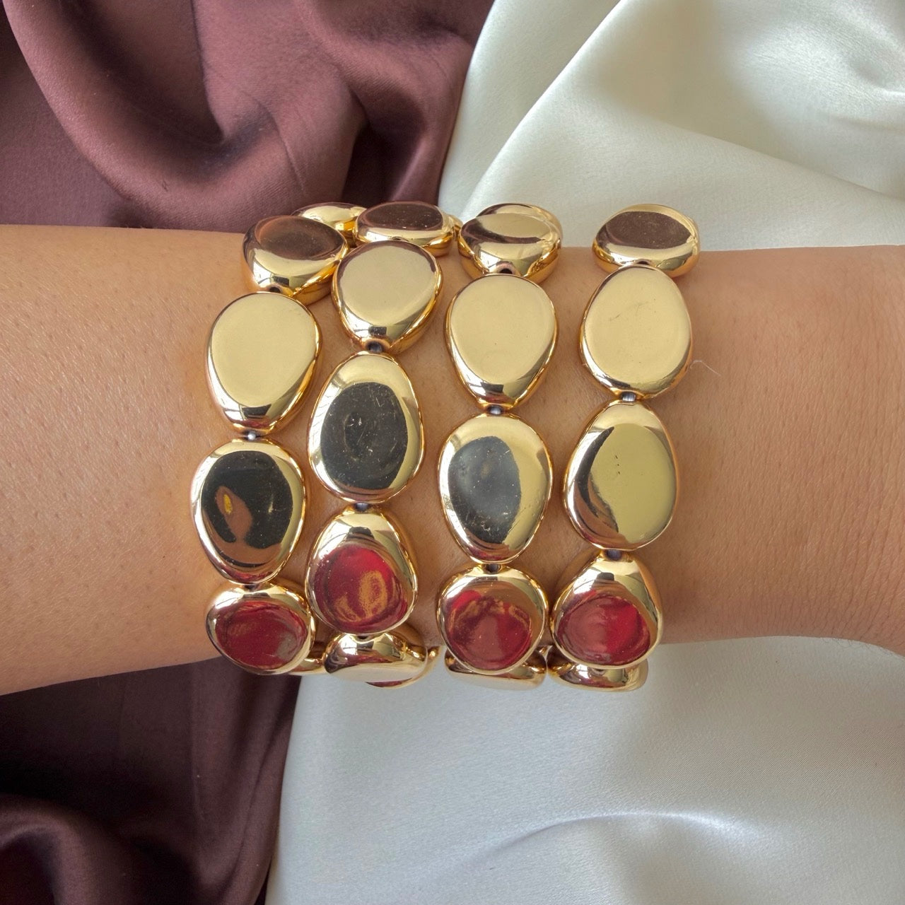 TFC Flatter Gold Plated Bracelet (set of 4)