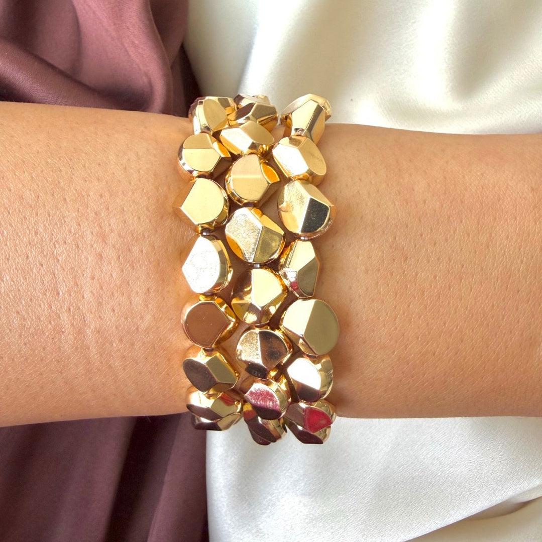 TFC Golden Reflection Gold Plated Bracelet (set of 3)