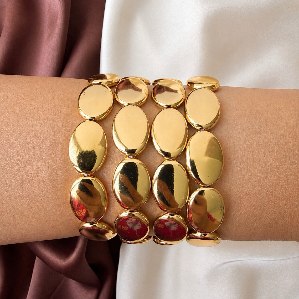 TFC Flatter Gold Plated Bracelet (set of 4)