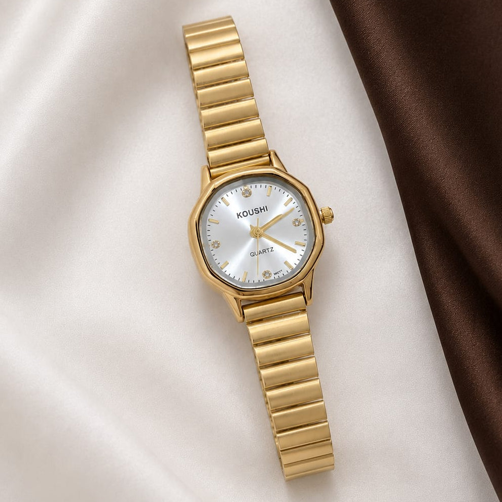 TFC Ivory Shine Gold Plated Wrist Watch