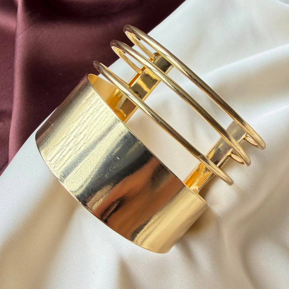 TFC Streams Gold Plated Cuff Bracelet