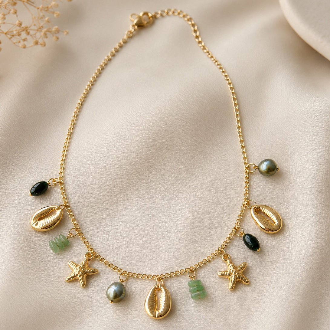 TFC Sea Breeze Charm Gold Plated Necklace