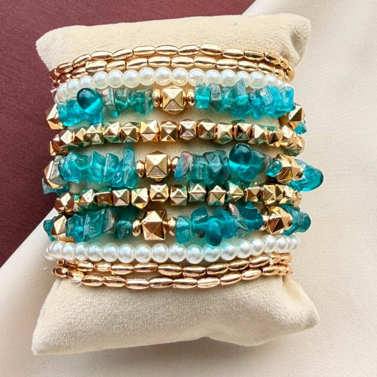 TFC Turquoise Treasure Gold Plated Bracelet (set of 11)