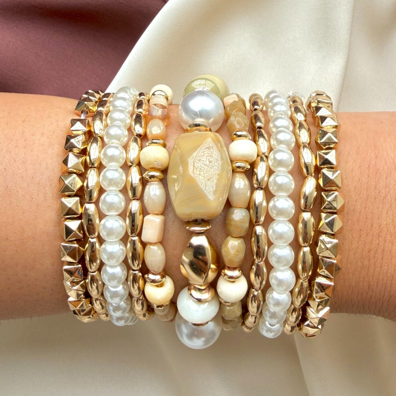 TFC Creme de luxe Gold Plated Bracelet (set of 11)