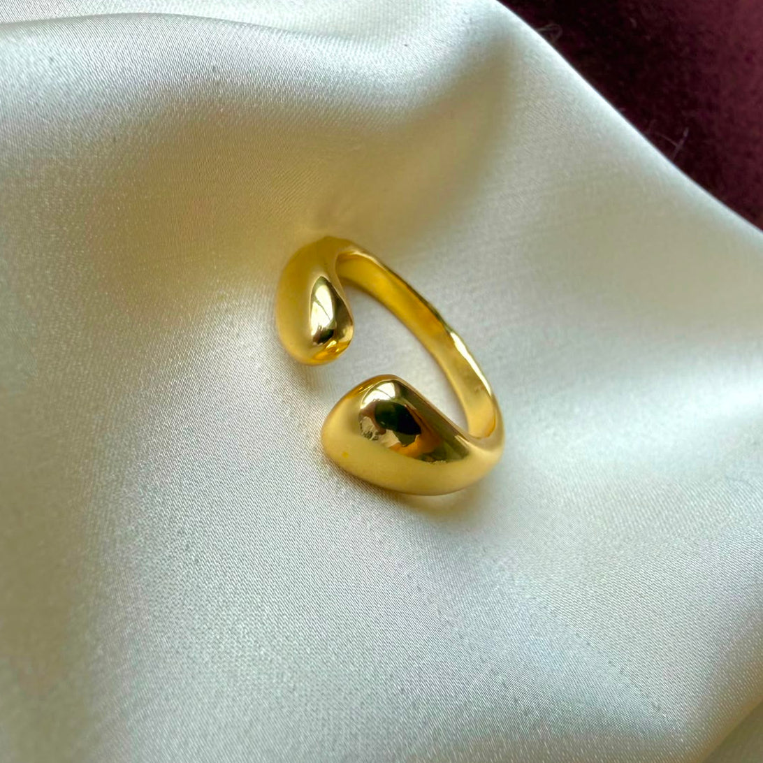 TFC Luxe Gold Plated Adjustable Ring