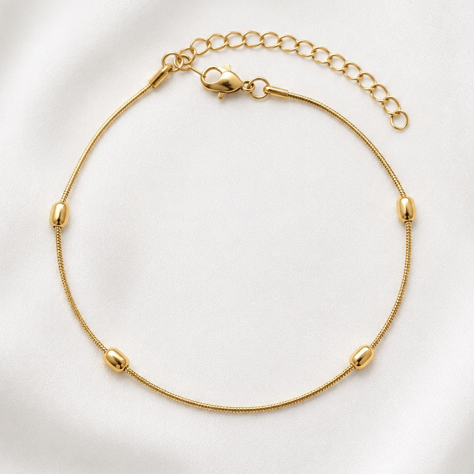 TFC Vera Long beaded Gold Plated Bracelet