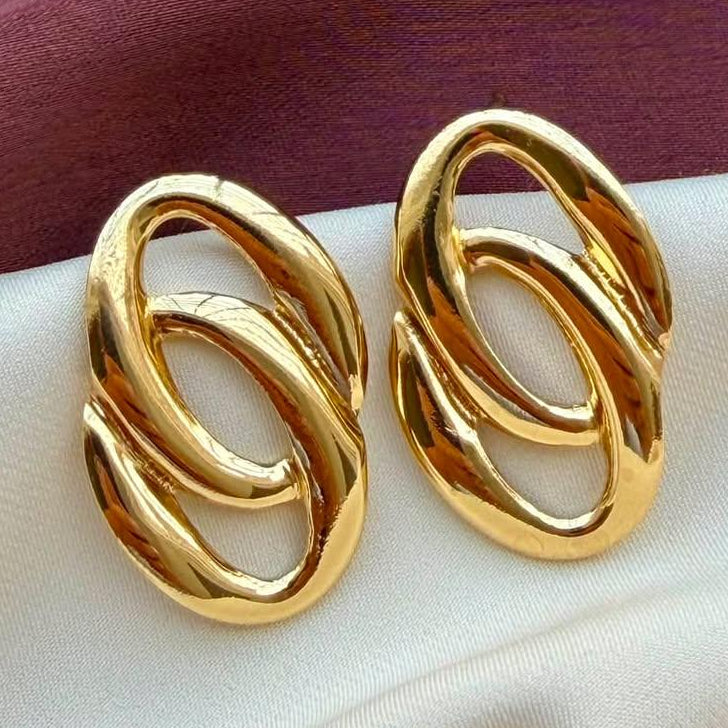 TFC Classic Loop Stud Gold Plated Earring