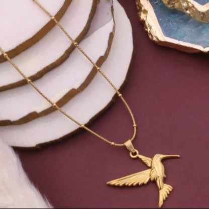 TFC Kingfisher Gold Plated Pendant Necklace