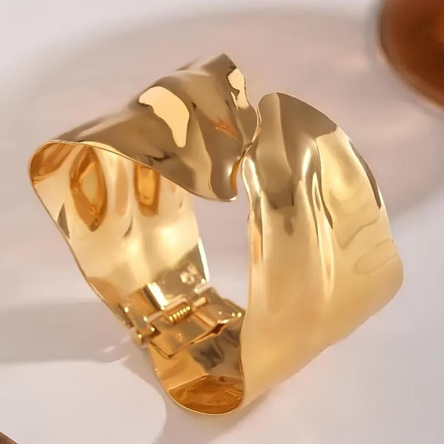 TFC Size 2.6 Urban Oasis Gold Plated Bracelet Bangle