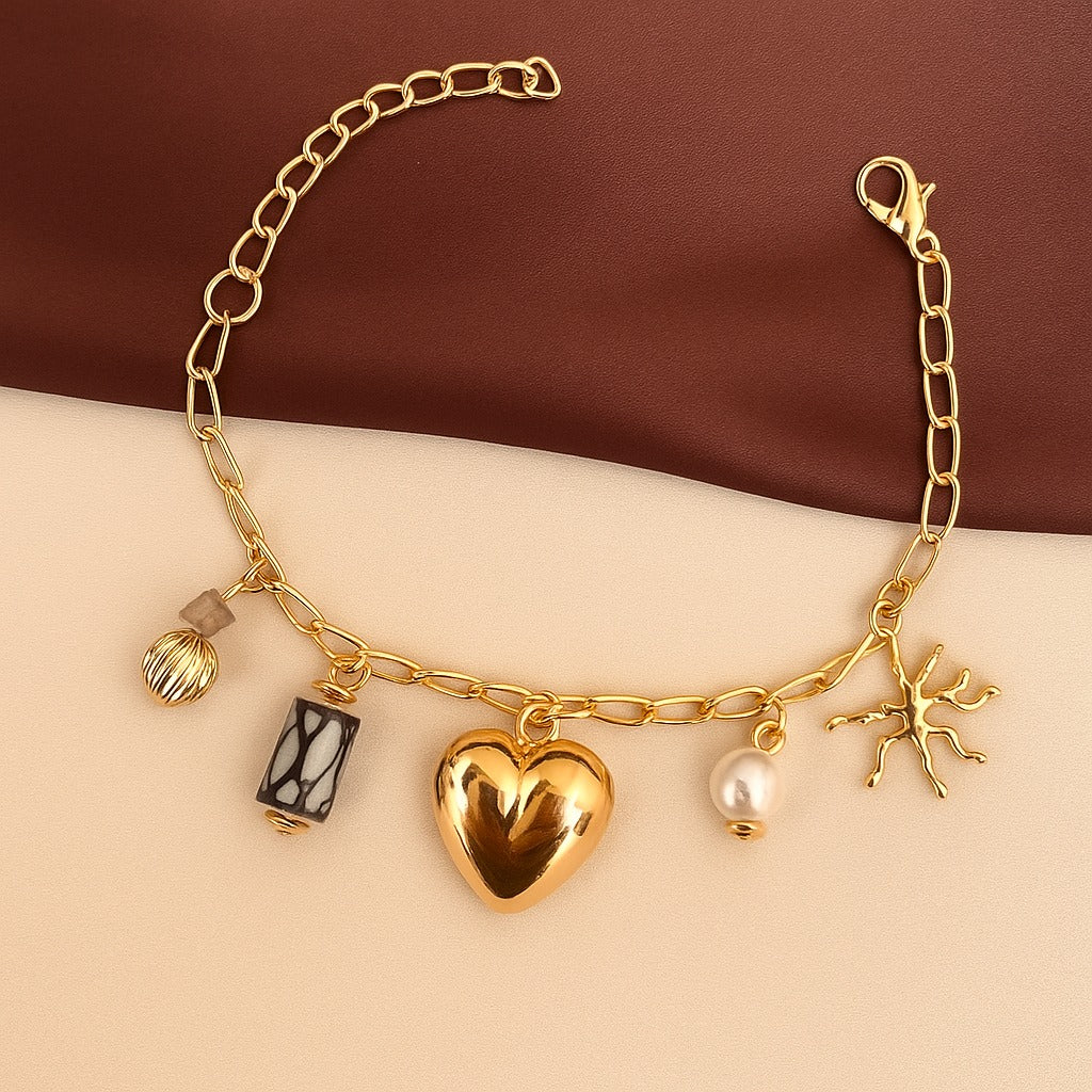 TFC Sun Heart Gold Plated Bracelet