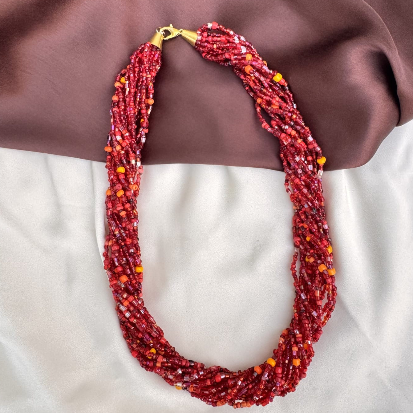 TFC Assorted Red Multi Layered Necklace